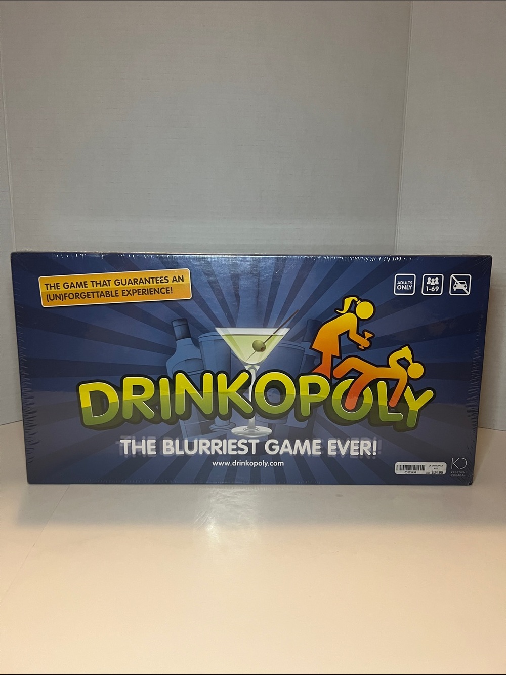 DRINKOPOLY Board Game NEW Sealed The Blurriest Game Ever! Adult Party NIB
